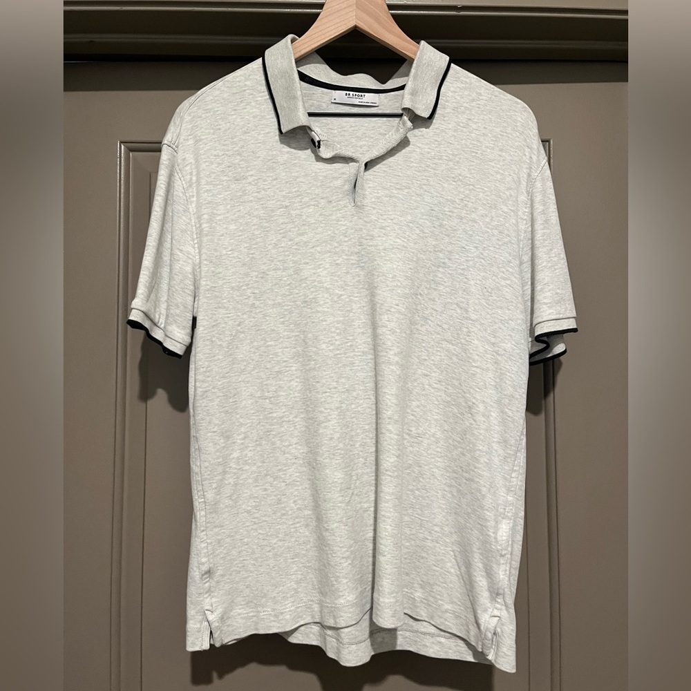 Banana Republic Light Gray Polo Shirt